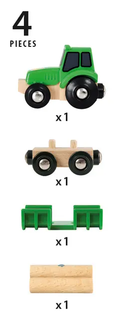 Bild: 7312350337990 | BRIO World - Traktor mit Holz-Anhänger | BRIO® | Spiel | Spiel | 2019
