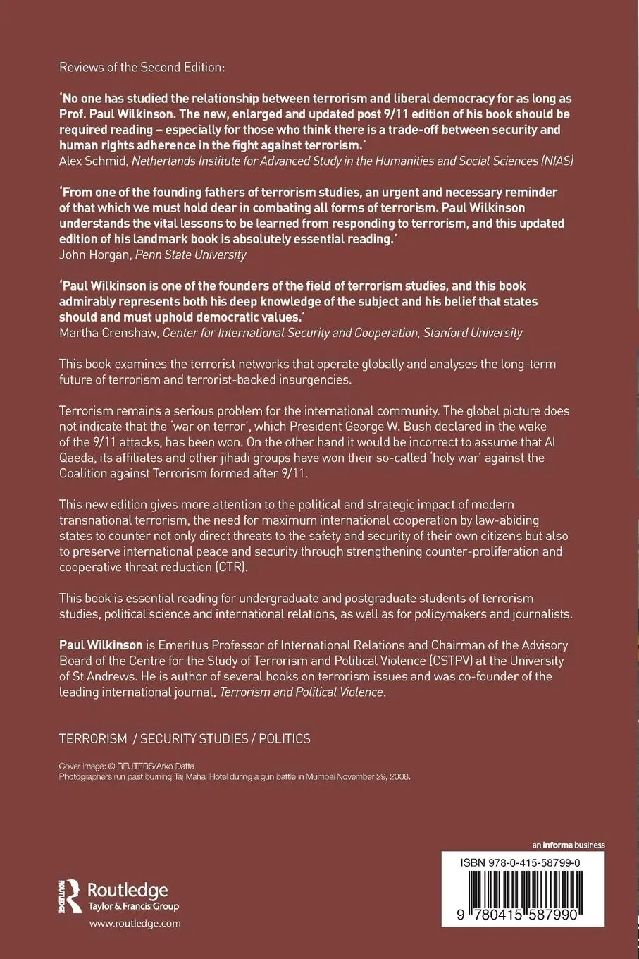 Rückseite: 9780415587990 | Terrorism Versus Democracy | The Liberal State Response | Wilkinson