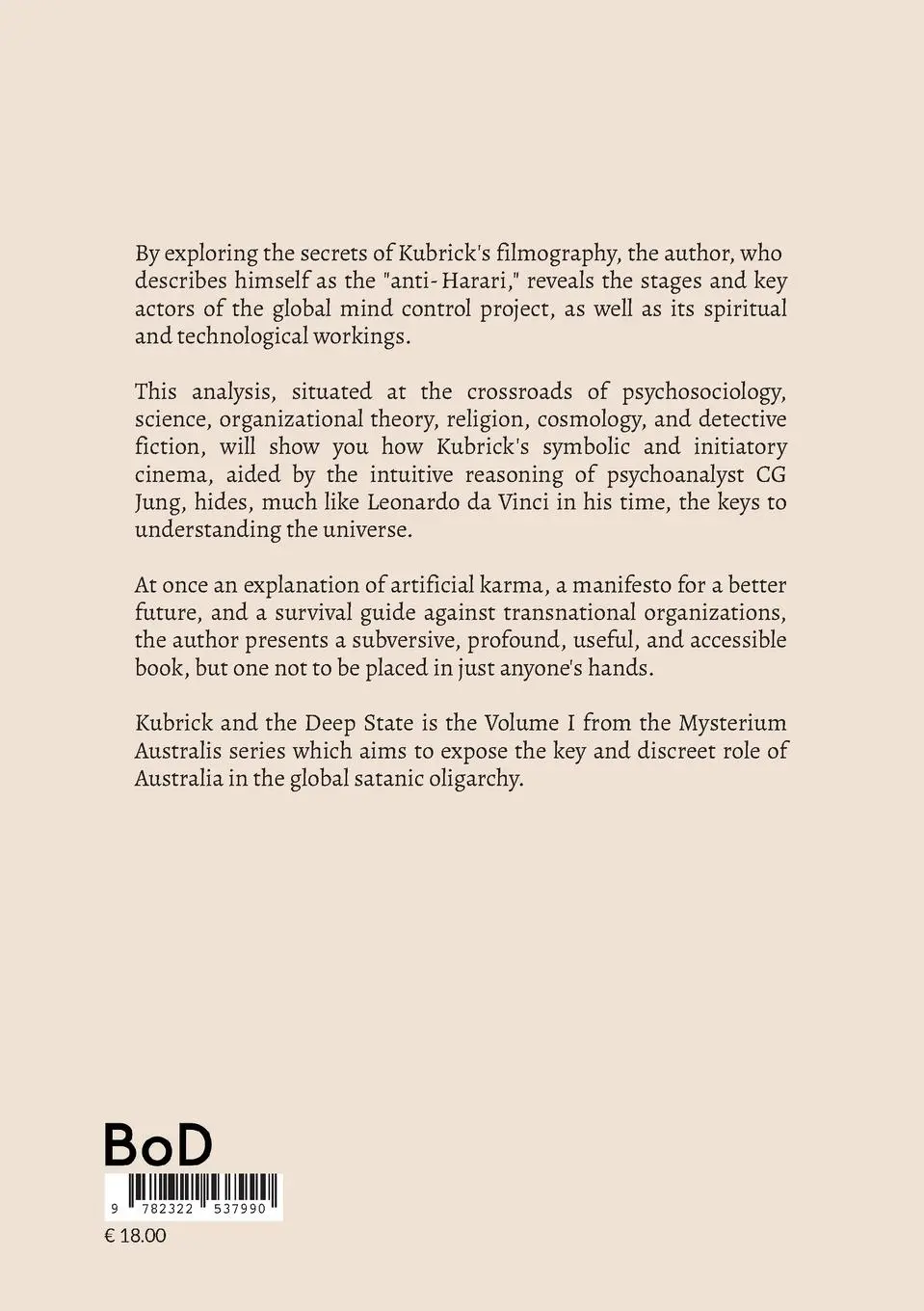 Rückseite: 9782322537990 | Kubrick and the Deep State | Heracles Harixcalde | Taschenbuch | 2024