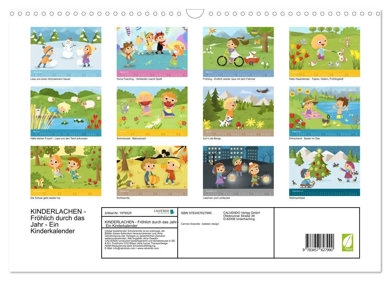 Bild: 9783457627990 | KINDERLACHEN - Fröhlich durch das Jahr - Ein Kinderkalender...