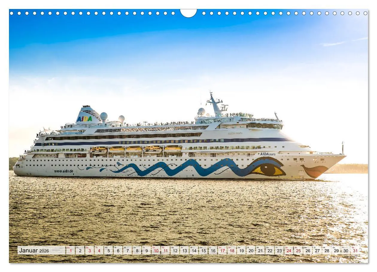 Bild: 9783457867990 | Kreuzfahrtschiffe 2026 (Wandkalender 2026 DIN A3 quer), CALVENDO...