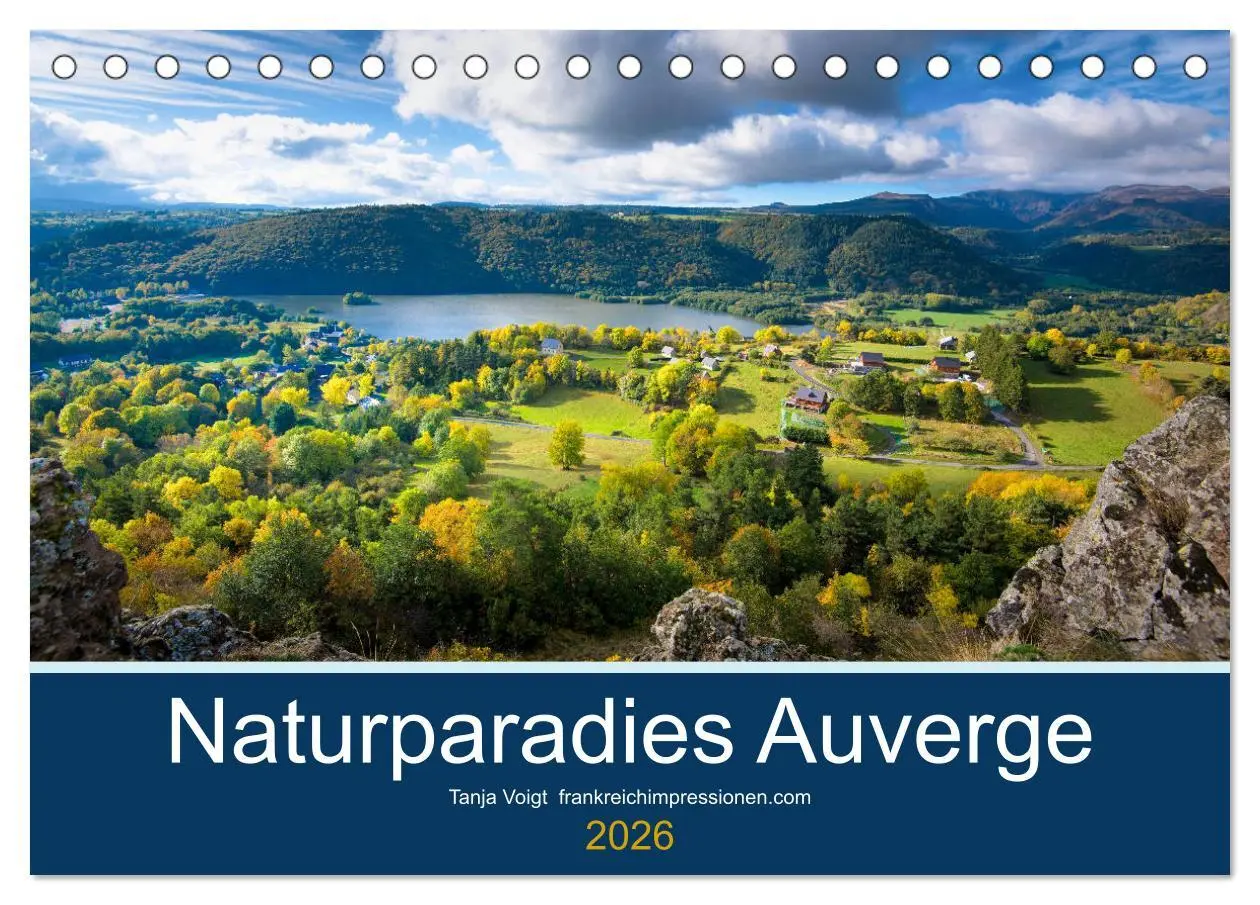 Cover: 9783457937990 | Naturparadies Auvergne (Tischkalender 2026 DIN A5 quer), CALVENDO...