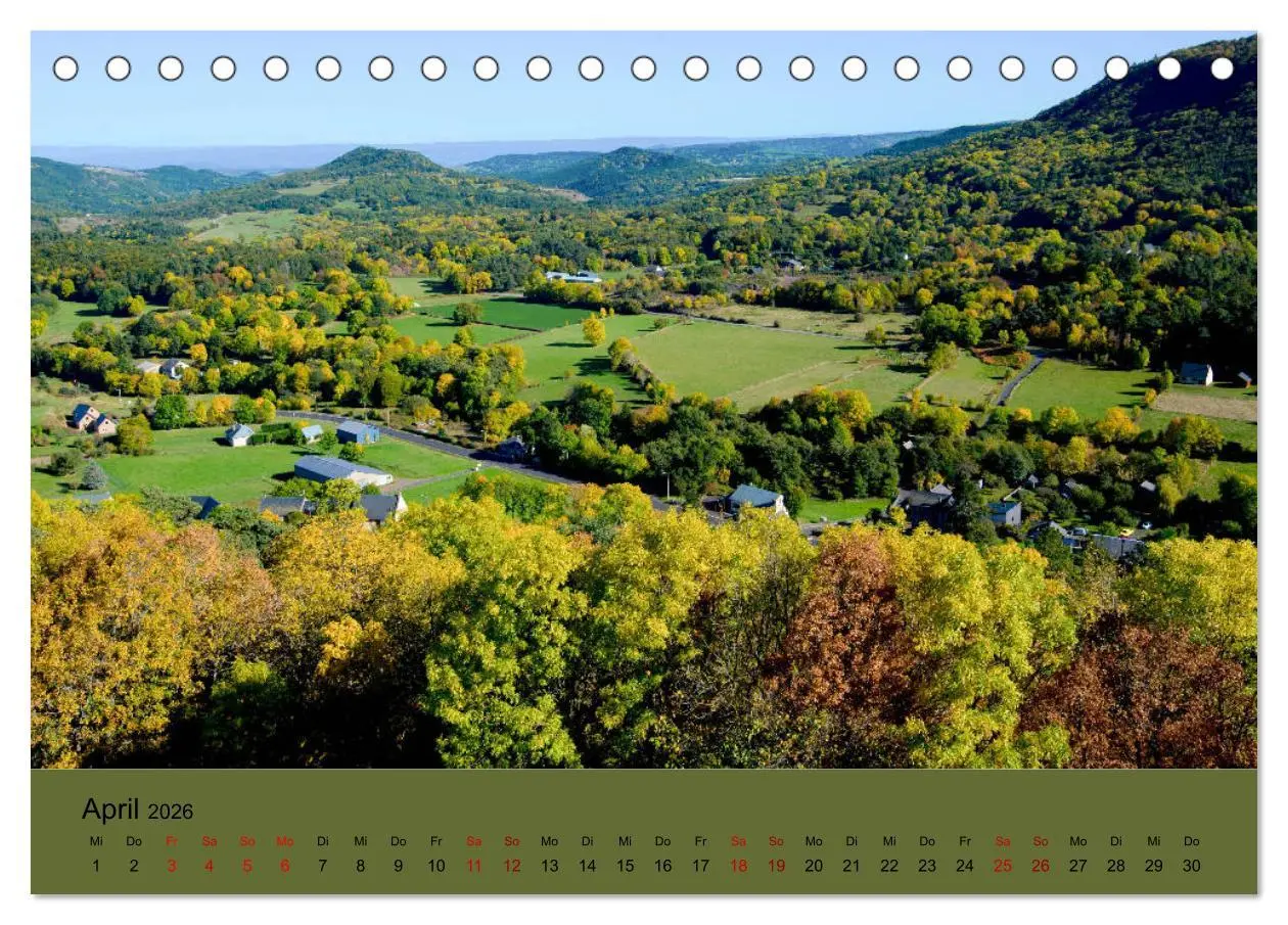 Bild: 9783457937990 | Naturparadies Auvergne (Tischkalender 2026 DIN A5 quer), CALVENDO...