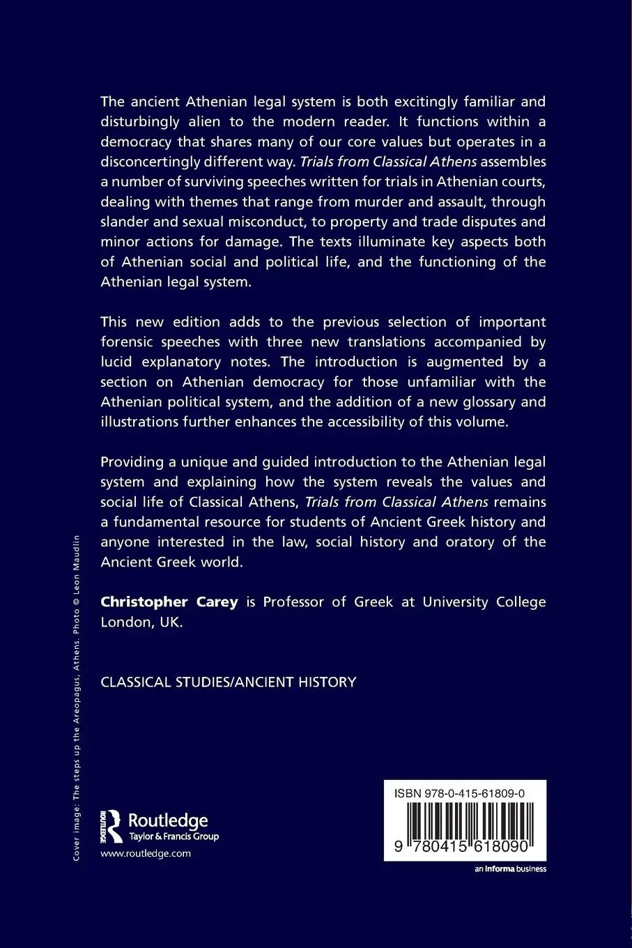 Rückseite: 9780415618090 | Trials from Classical Athens | Christopher Carey | Taschenbuch | 2011