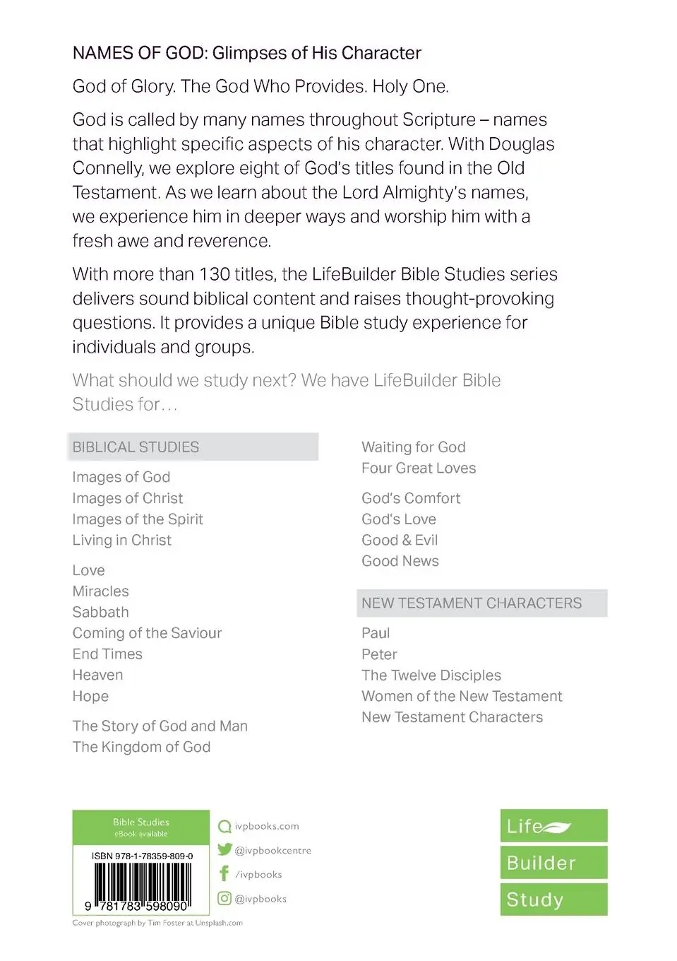 Rückseite: 9781783598090 | Names of God (Lifebuilder Study Guides) | Glimpses of His Character