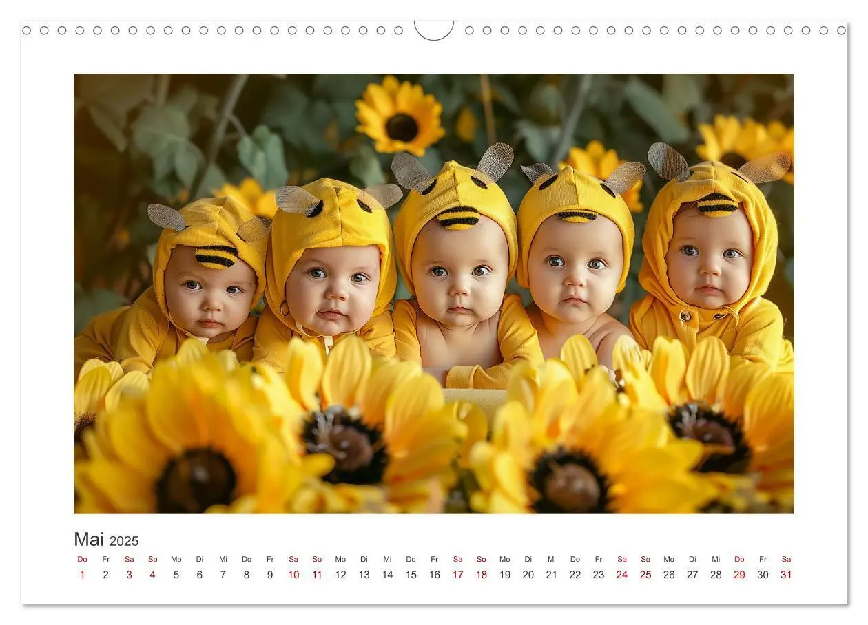 Bild: 9783457138090 | Unsere süßen Knirpse (Wandkalender 2025 DIN A3 quer), CALVENDO...