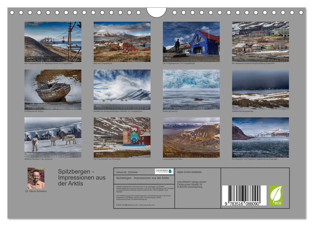 Bild: 9783516088090 | Spitzbergen - Impressionen aus der Arktis (Wandkalender 2026 DIN A4...
