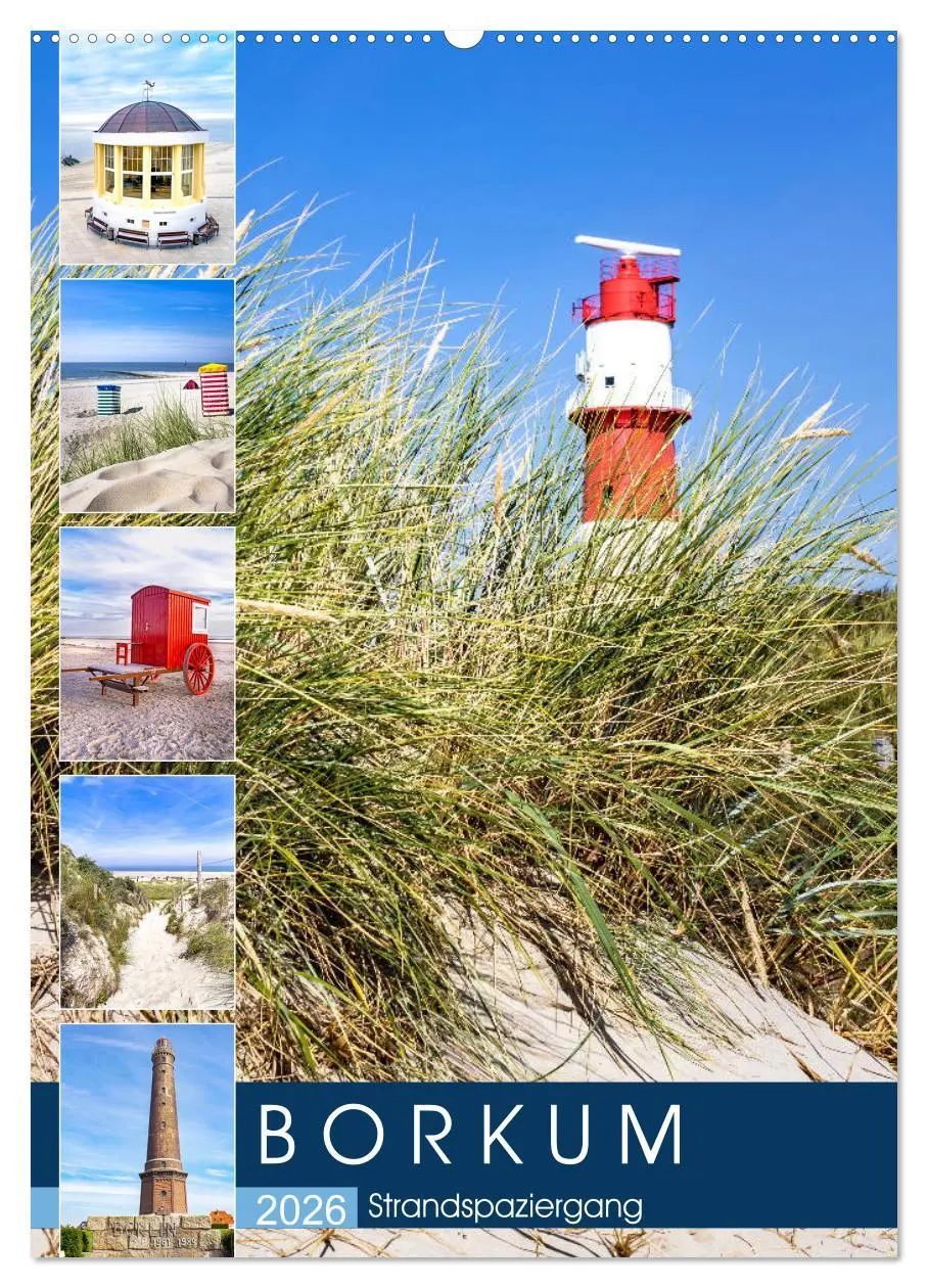 Cover: 9783516398090 | Borkum Strandspaziergang (Wandkalender 2026 DIN A2 hoch), CALVENDO...