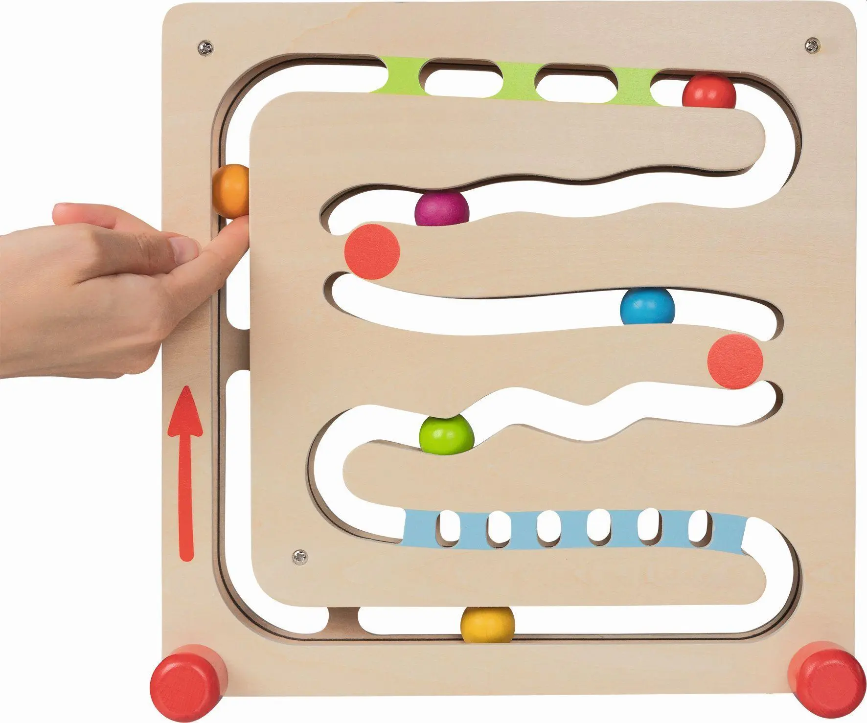 Bild: 4013594538190 | Kugelbahn | 30 x 9,5 x 30 cm, Holz, 6 Kugeln, per Stück | Spielzeug