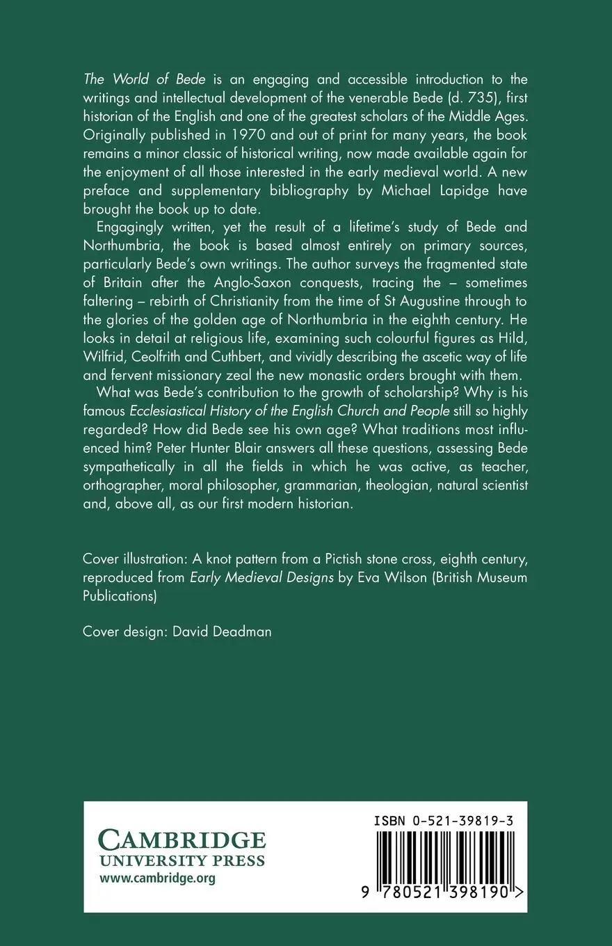 Rückseite: 9780521398190 | The World of Bede | Peter Hunter Blair (u. a.) | Taschenbuch | 2006