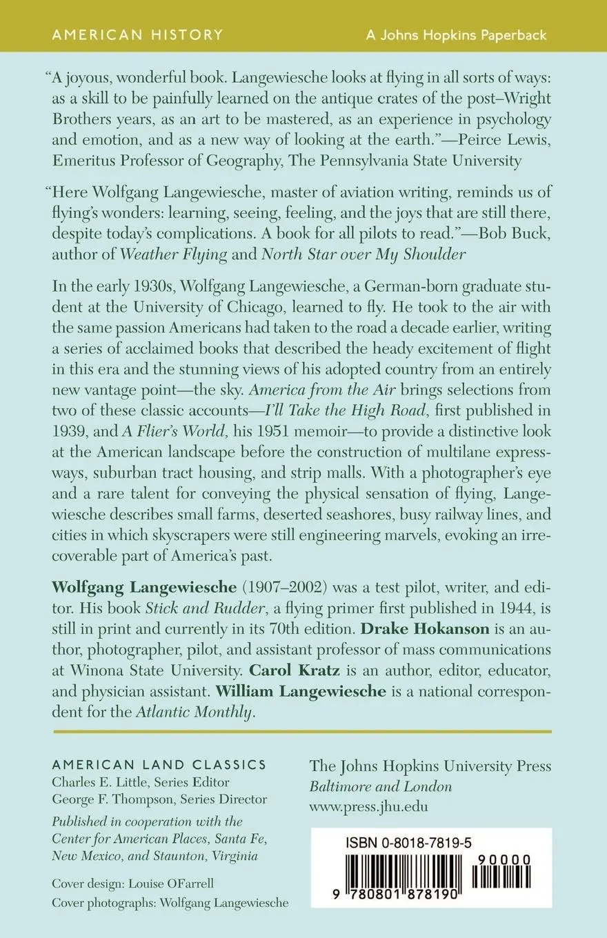 Rückseite: 9780801878190 | America from the Air | An Aviator's Story | Wolfgang Langewiesche