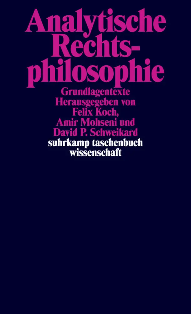 Cover: 9783518298190 | Analytische Rechtsphilosophie | Grundlagentexte | Felix Koch (u. a.)
