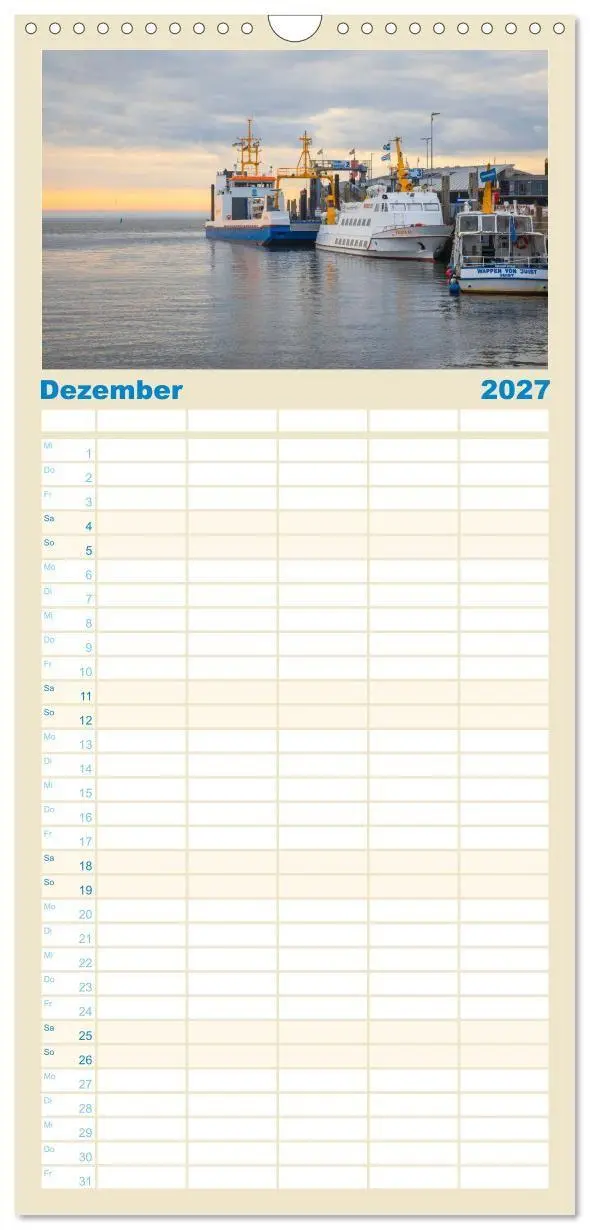 Bild: 9783594298190 | Familienplaner 2027 - Norderney Sehnsuchtskalender mit 5 Spalten...
