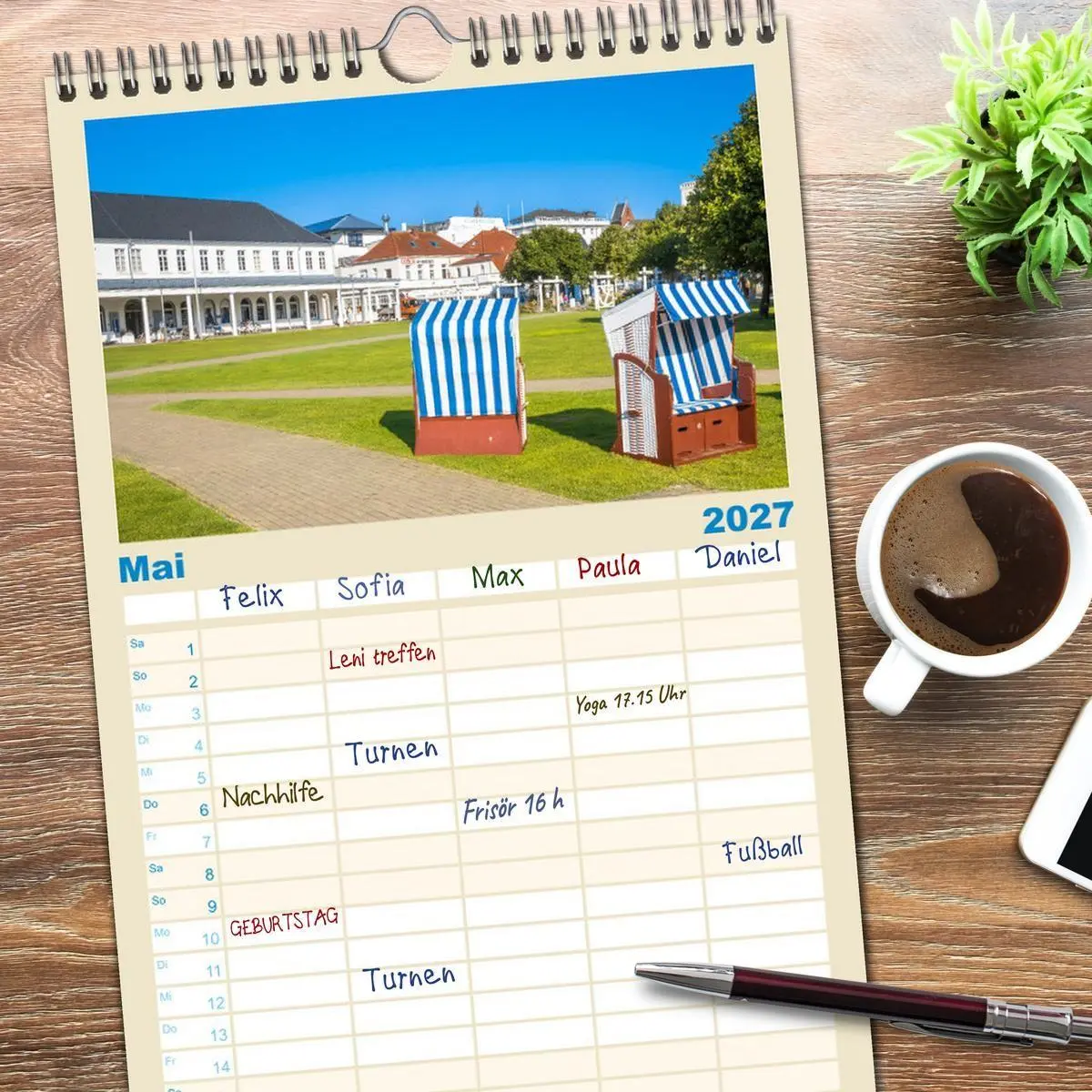 Bild: 9783594298190 | Familienplaner 2027 - Norderney Sehnsuchtskalender mit 5 Spalten...