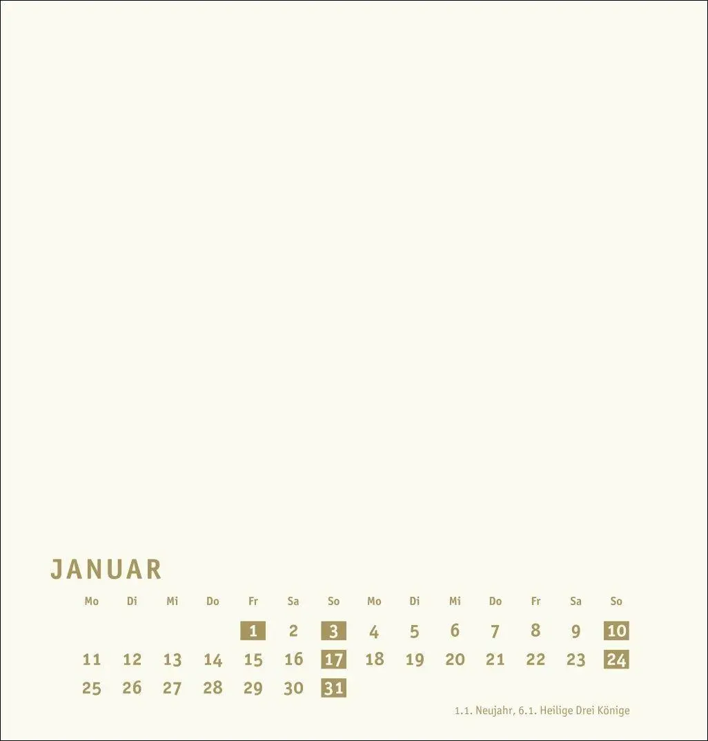 Bild: 9783756418190 | Premium-Bastelkalender gold mittel 2027 | Heye | Kalender | 14 S.