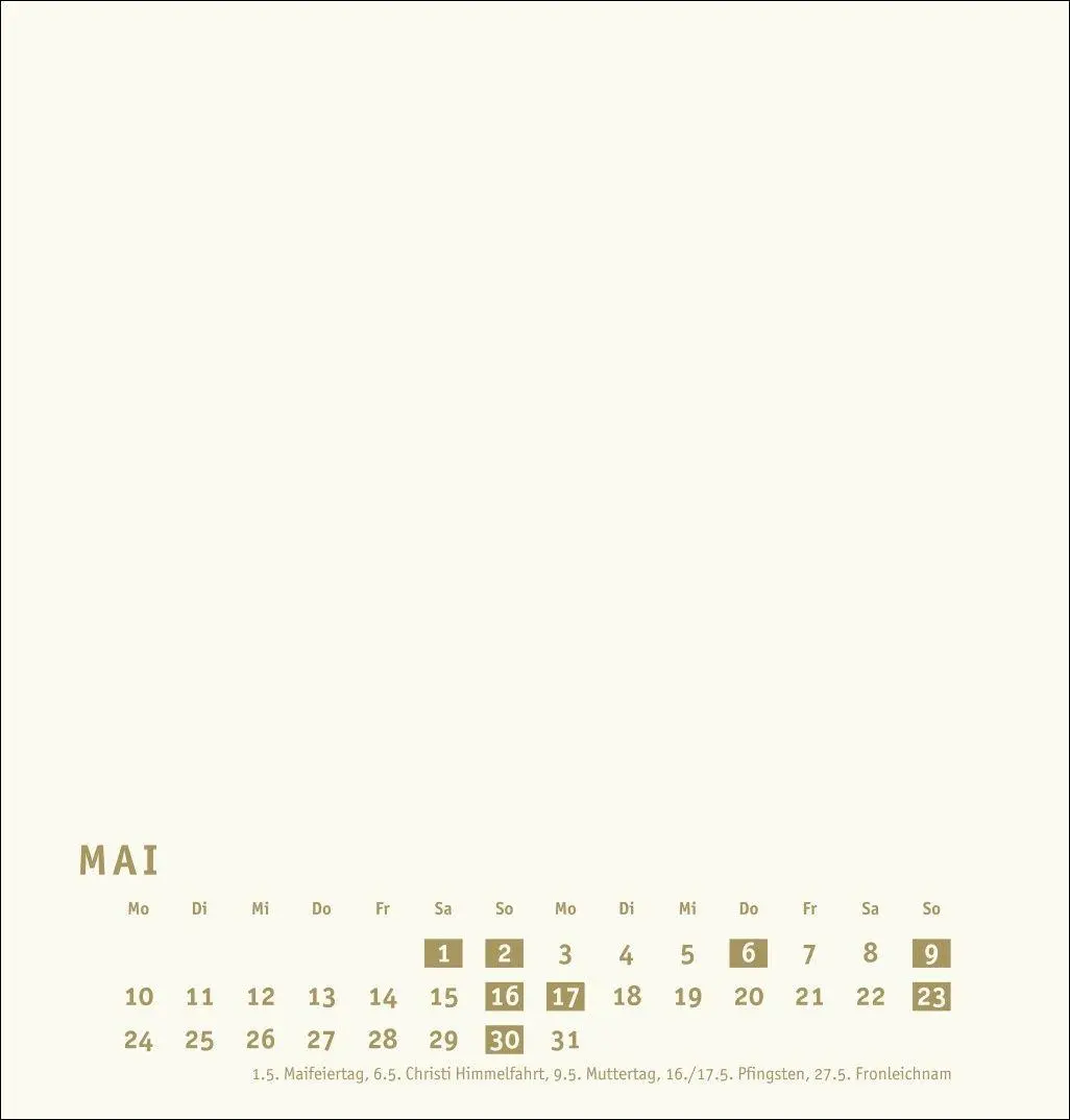 Bild: 9783756418190 | Premium-Bastelkalender gold mittel 2027 | Heye | Kalender | 14 S.