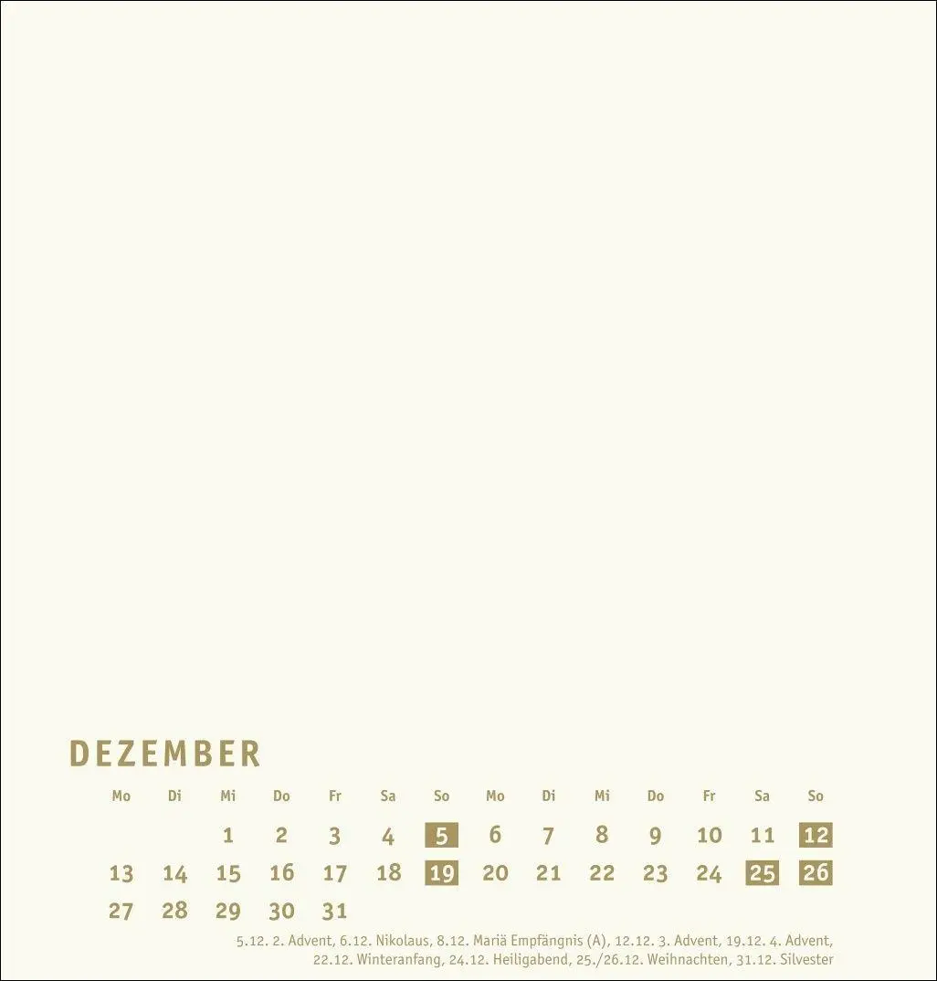 Bild: 9783756418190 | Premium-Bastelkalender gold mittel 2027 | Heye | Kalender | 14 S.