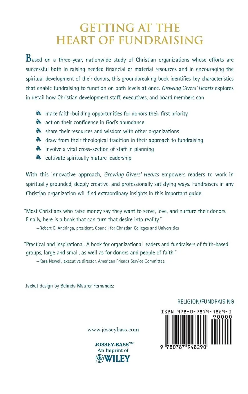 Rückseite: 9780787948290 | Growing Givers' Hearts | Treating Fundraising as Ministry | Buch