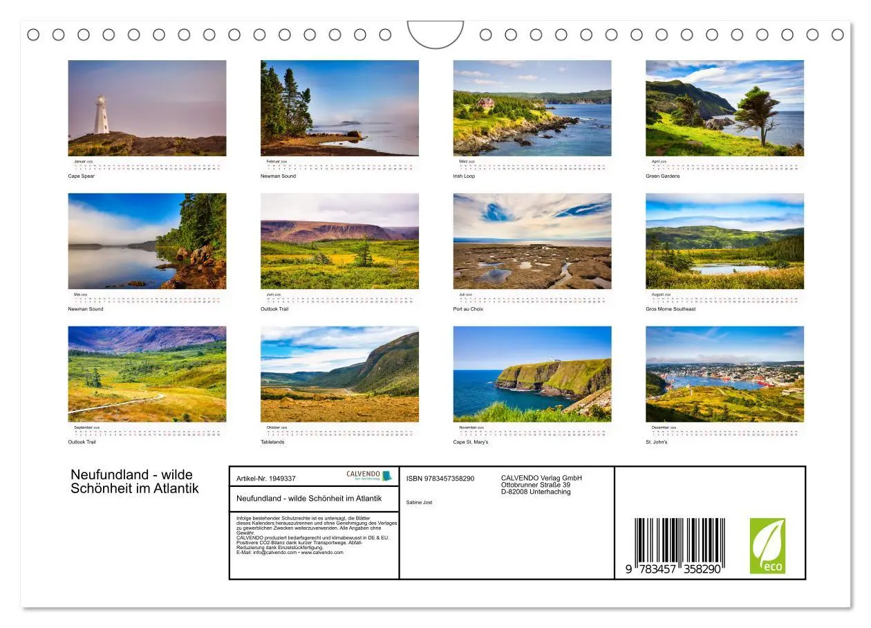 Bild: 9783457358290 | Neufundland - wilde Schönheit im Atlantik (Wandkalender 2026 DIN A4...