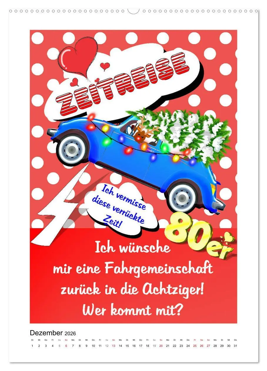 Bild: 9783516378290 | Die coolen 80er. Schön war die Zeit! (Wandkalender 2026 DIN A2...