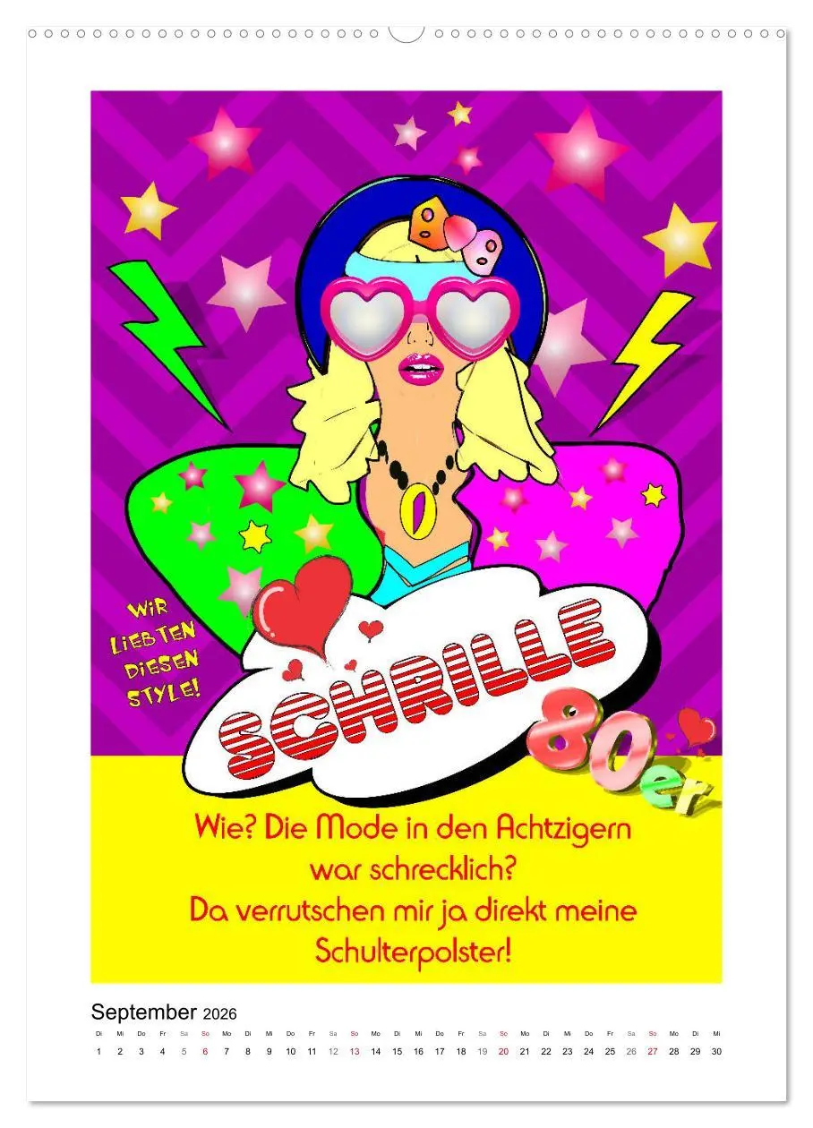 Bild: 9783516378290 | Die coolen 80er. Schön war die Zeit! (Wandkalender 2026 DIN A2...