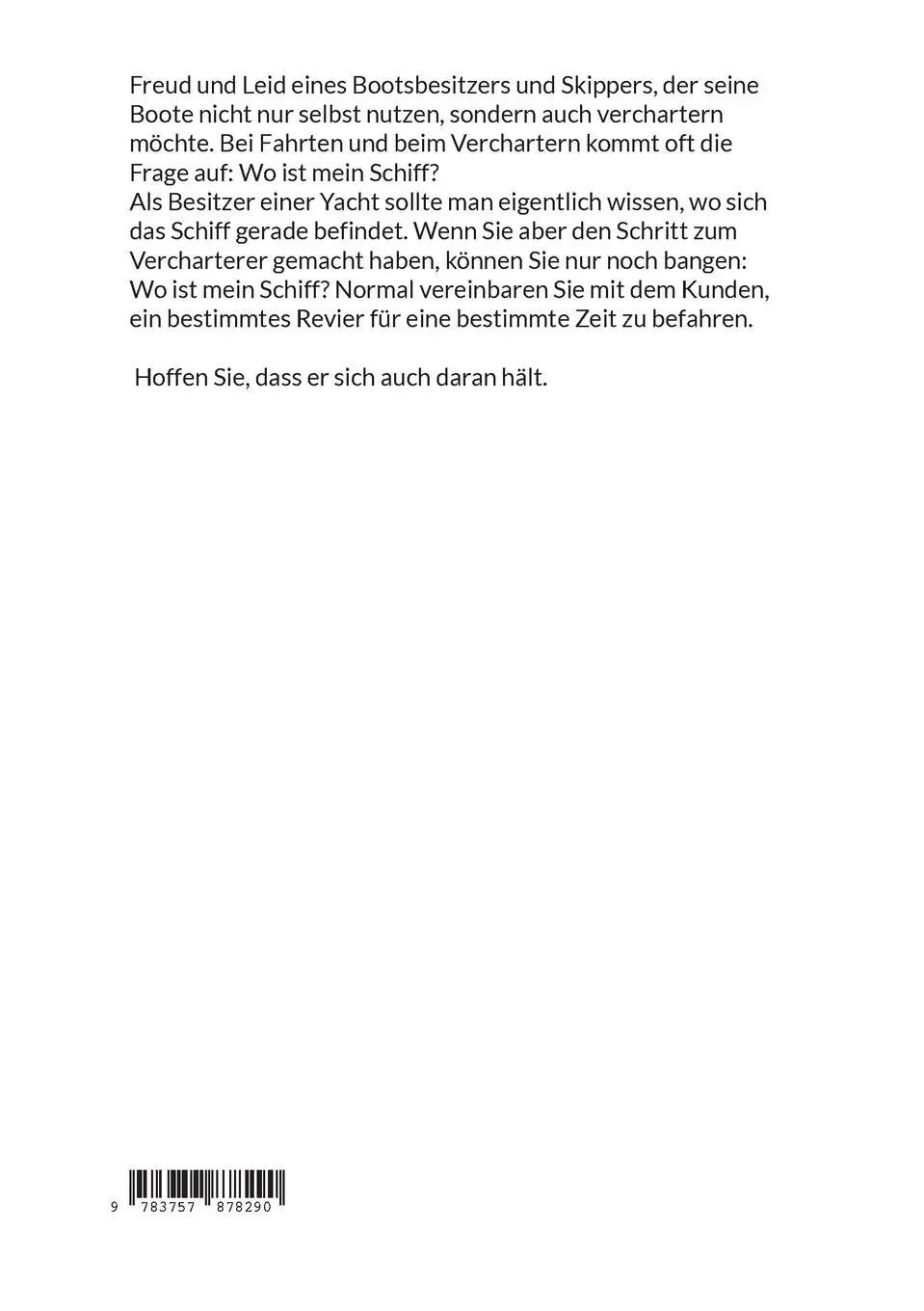 Rückseite: 9783757878290 | Hilfe, wo ist mein Schiff? | Walter Heim | Taschenbuch | Paperback