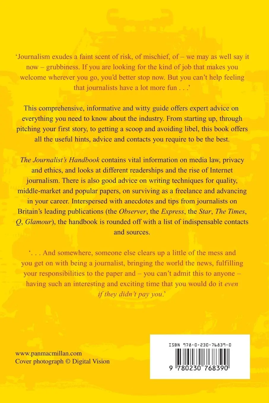 Rückseite: 9780230768390 | The Journalist's Handbook | Kim Fletcher | Taschenbuch | Englisch