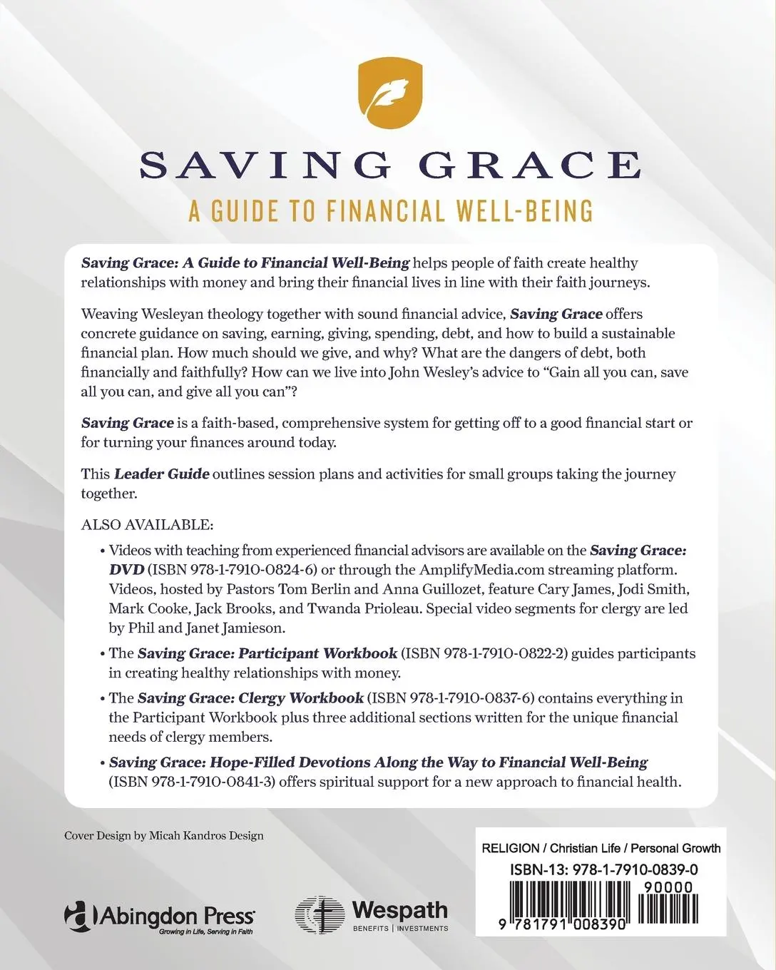 Rückseite: 9781791008390 | Saving Grace Leader Guide | A Guide to Financial Well-Being | Abingdon