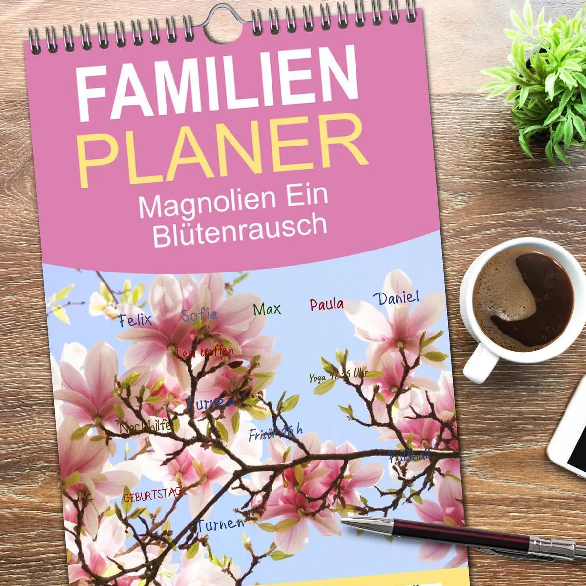 Bild: 9783516508390 | Familienplaner 2026 - Magnolien Ein Blütenrausch mit 5 Spalten...