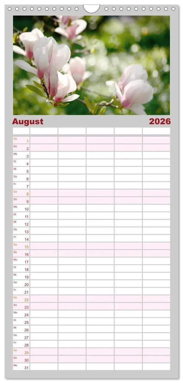 Bild: 9783516508390 | Familienplaner 2026 - Magnolien Ein Blütenrausch mit 5 Spalten...