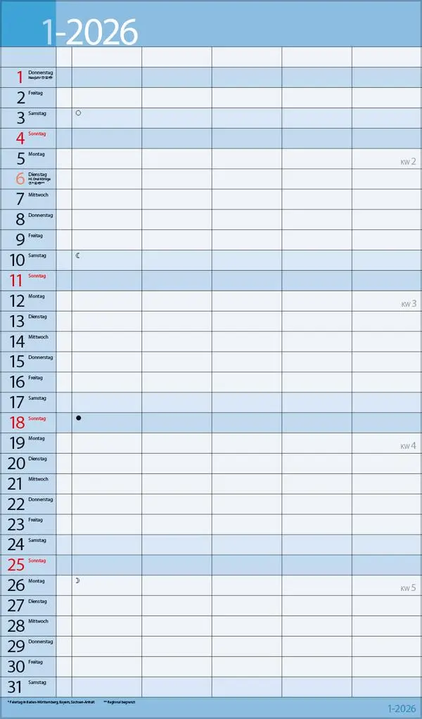 Bild: 9783731888390 | Familientimer 18 Monate 2026/2027 | Verlag Korsch | Kalender | 20 S.