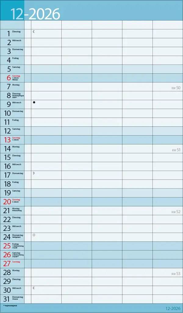 Bild: 9783731888390 | Familientimer 18 Monate 2026/2027 | Verlag Korsch | Kalender | 20 S.