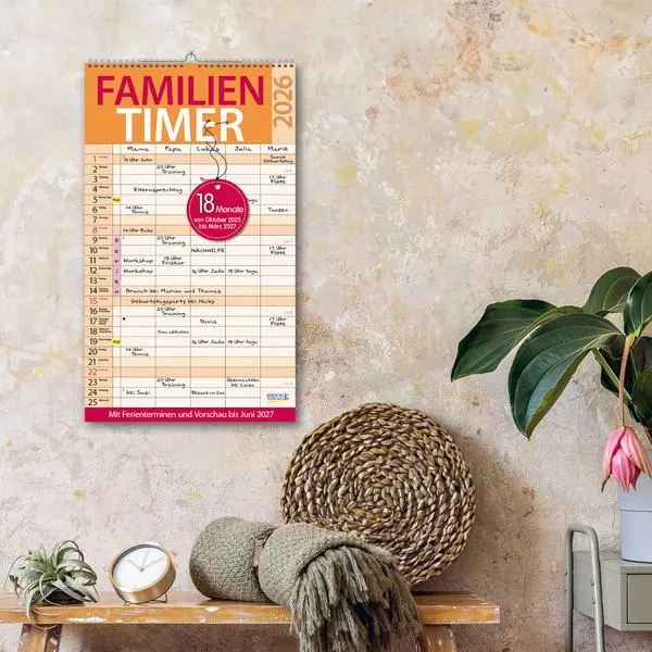 Bild: 9783731888390 | Familientimer 18 Monate 2026/2027 | Verlag Korsch | Kalender | 20 S.