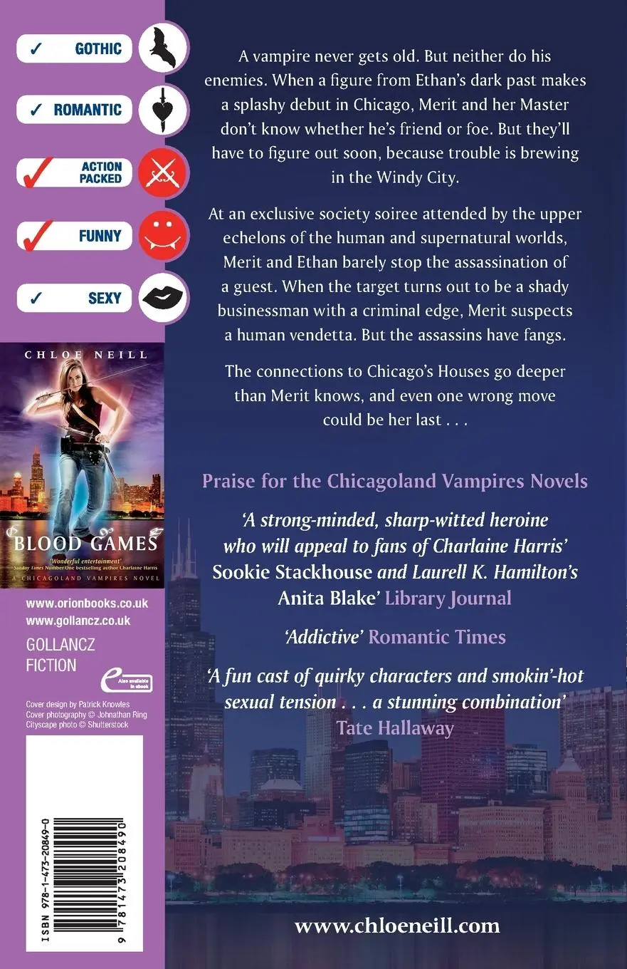 Rückseite: 9781473208490 | Dark Debt | A Chicagoland Vampires Novel | Chloe Neill | Taschenbuch