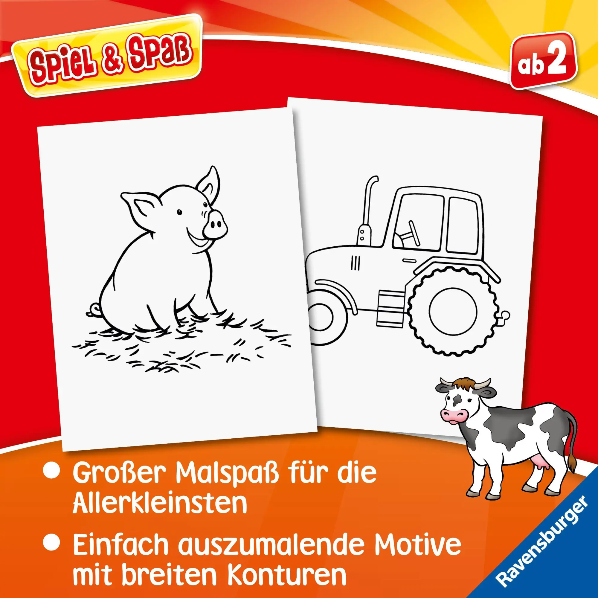 Bild: 9783473488490 | Spiel &amp; Spaß - Mein allererster Malblock: Bauernhof | Simone Pahl