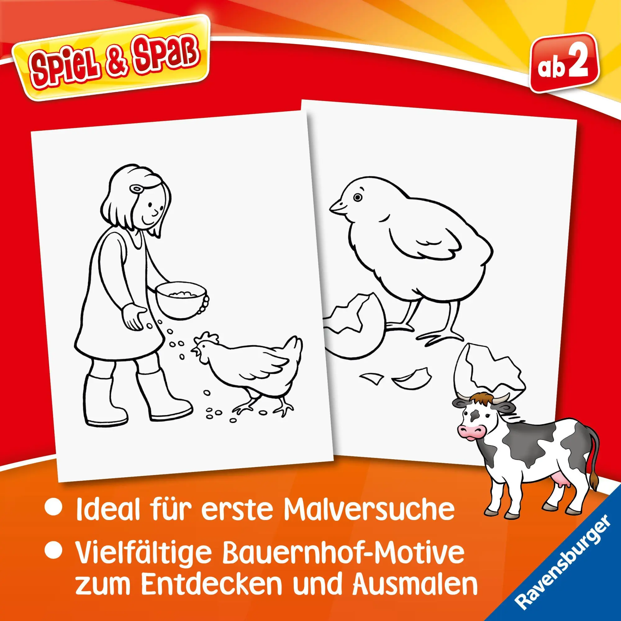 Bild: 9783473488490 | Spiel &amp; Spaß - Mein allererster Malblock: Bauernhof | Simone Pahl