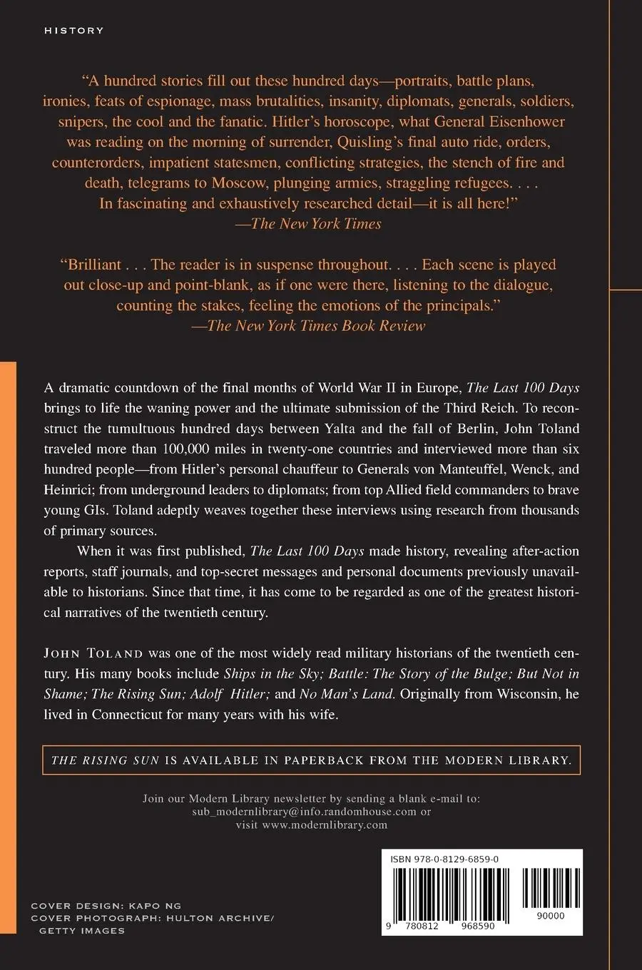 Rückseite: 9780812968590 | The Last 100 Days | John Toland | Taschenbuch | Englisch | 2003