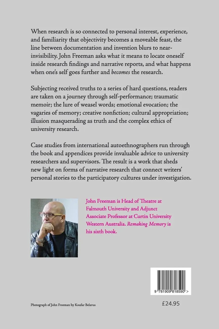 Rückseite: 9781909818590 | Remaking Memory | Autoethnography, Memoir and the Ethics of Self