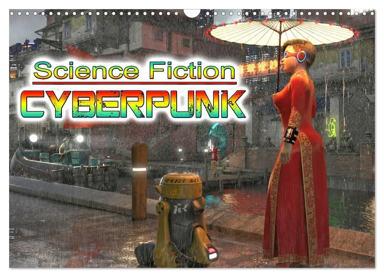 Cover: 9783457638590 | Science Fiction Cyberpunk (Wandkalender 2026 DIN A3 quer), CALVENDO...