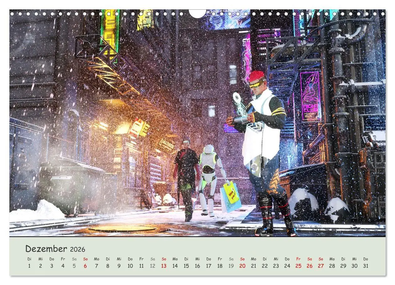 Bild: 9783457638590 | Science Fiction Cyberpunk (Wandkalender 2026 DIN A3 quer), CALVENDO...