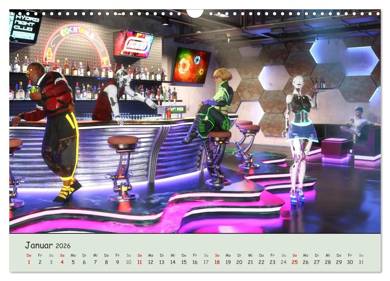 Bild: 9783457638590 | Science Fiction Cyberpunk (Wandkalender 2026 DIN A3 quer), CALVENDO...