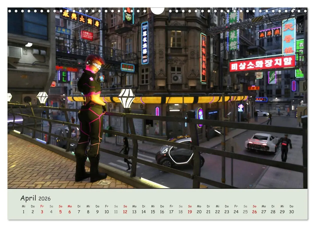 Bild: 9783457638590 | Science Fiction Cyberpunk (Wandkalender 2026 DIN A3 quer), CALVENDO...