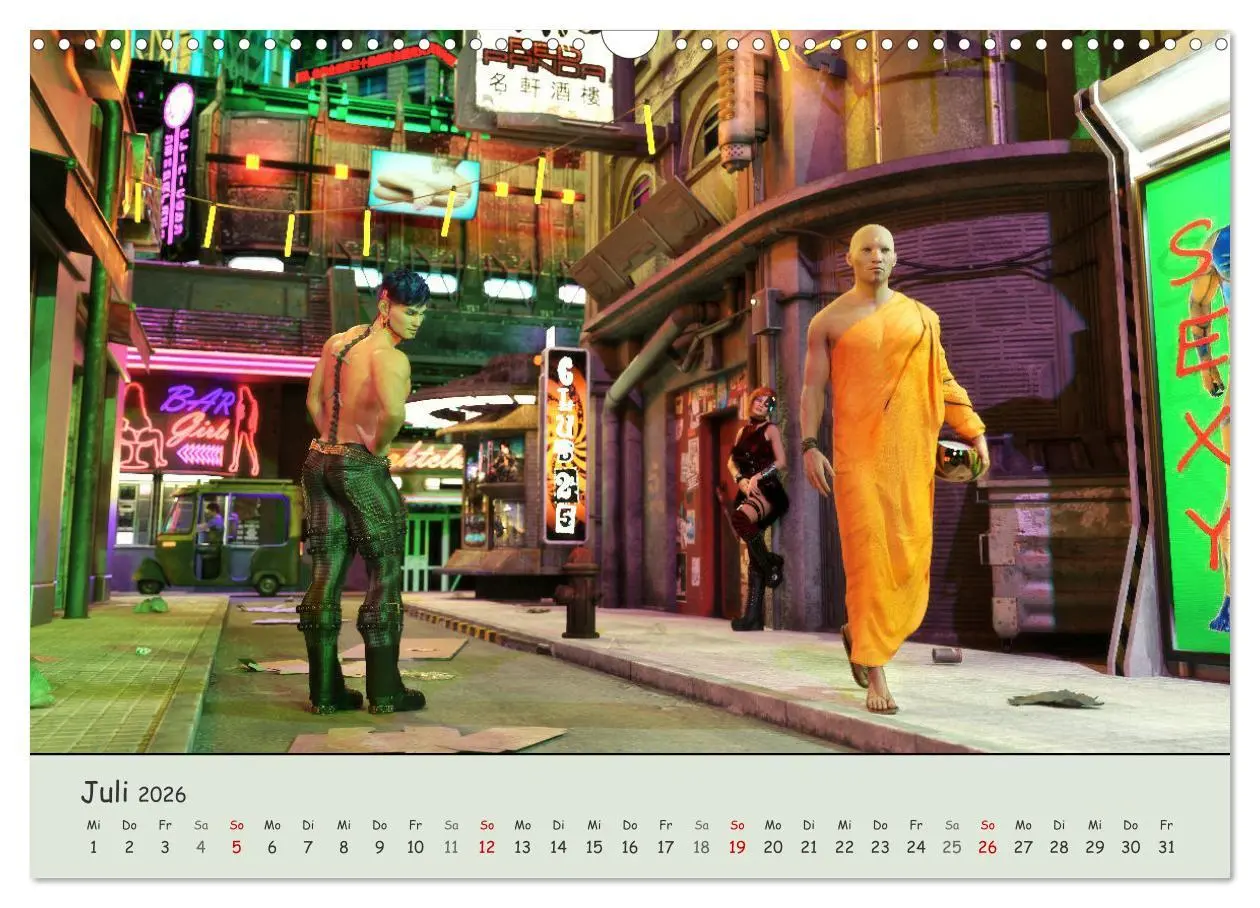 Bild: 9783457638590 | Science Fiction Cyberpunk (Wandkalender 2026 DIN A3 quer), CALVENDO...