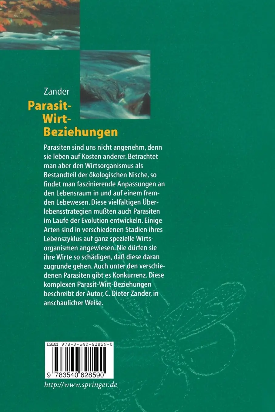 Rückseite: 9783540628590 | Parasit-Wirt-Beziehungen | Einführung in die ökologische Parasitologie