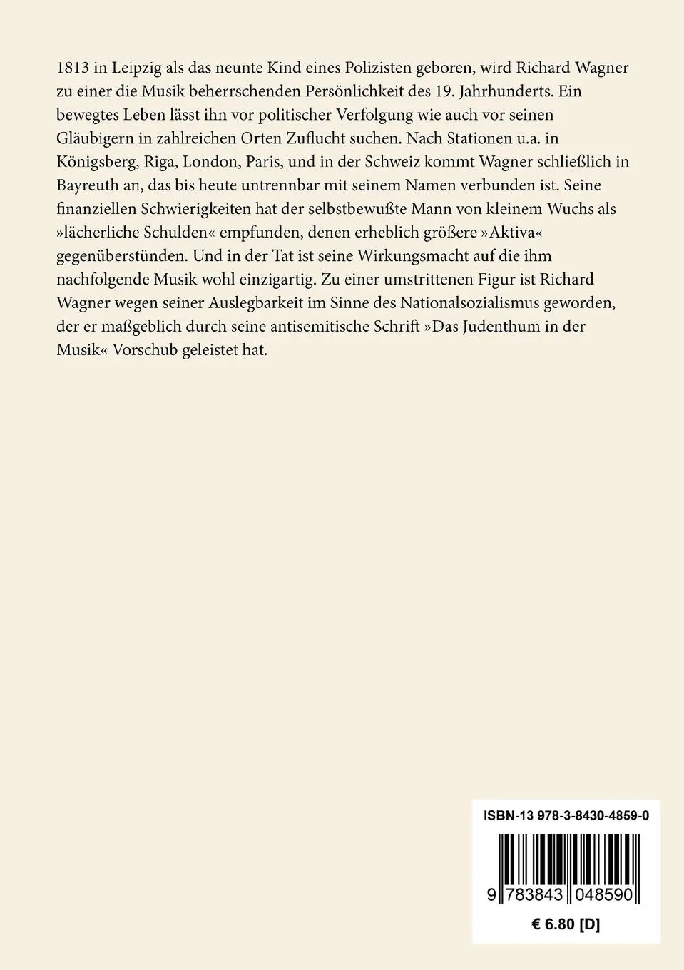 Rückseite: 9783843048590 | Über das Dirigieren | Richard Wagner | Taschenbuch | 76 S. | Deutsch