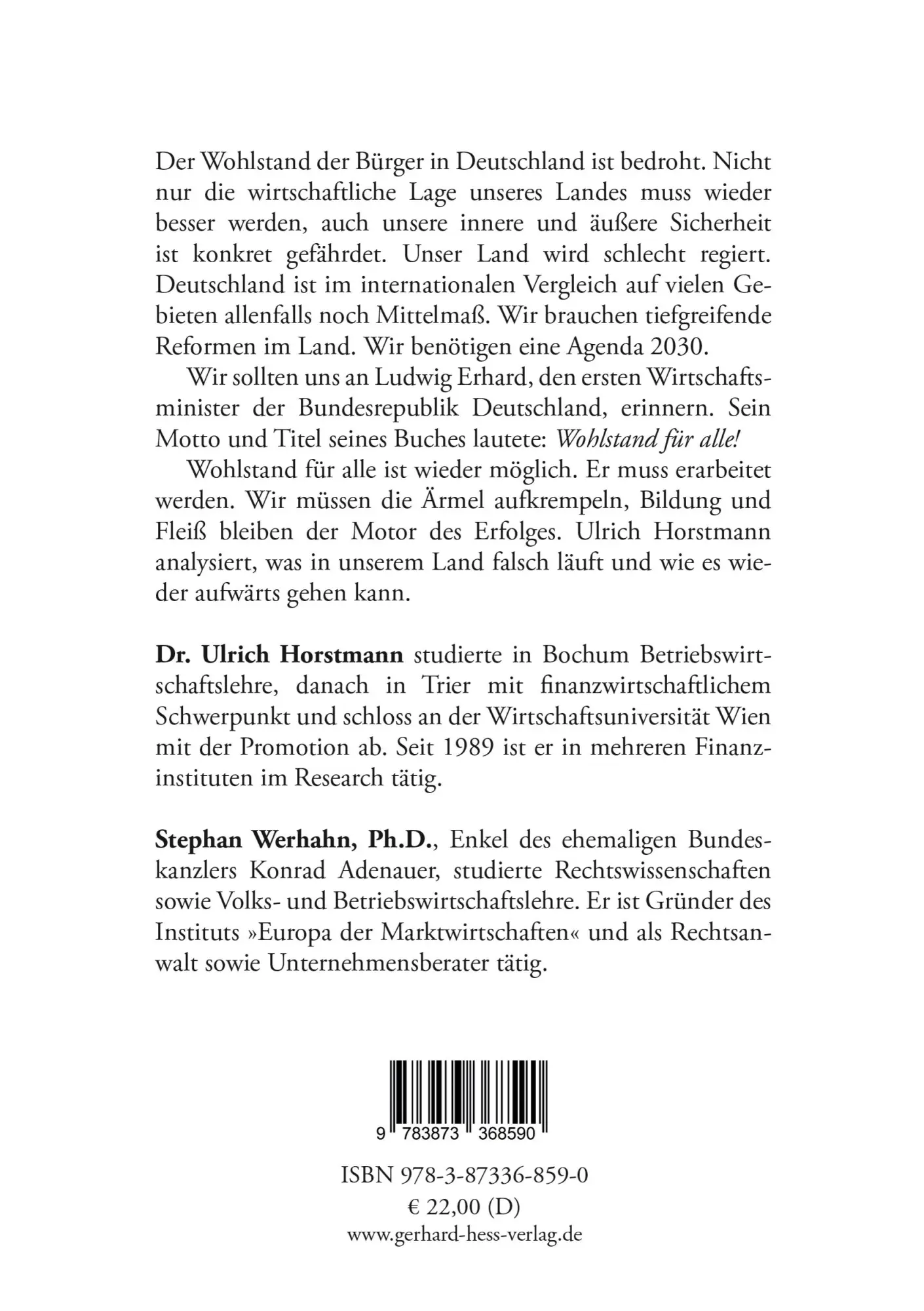 Rückseite: 9783873368590 | Wohlstand für alle ist möglich | Eine Agenda 2030 muss jetzt kommen!