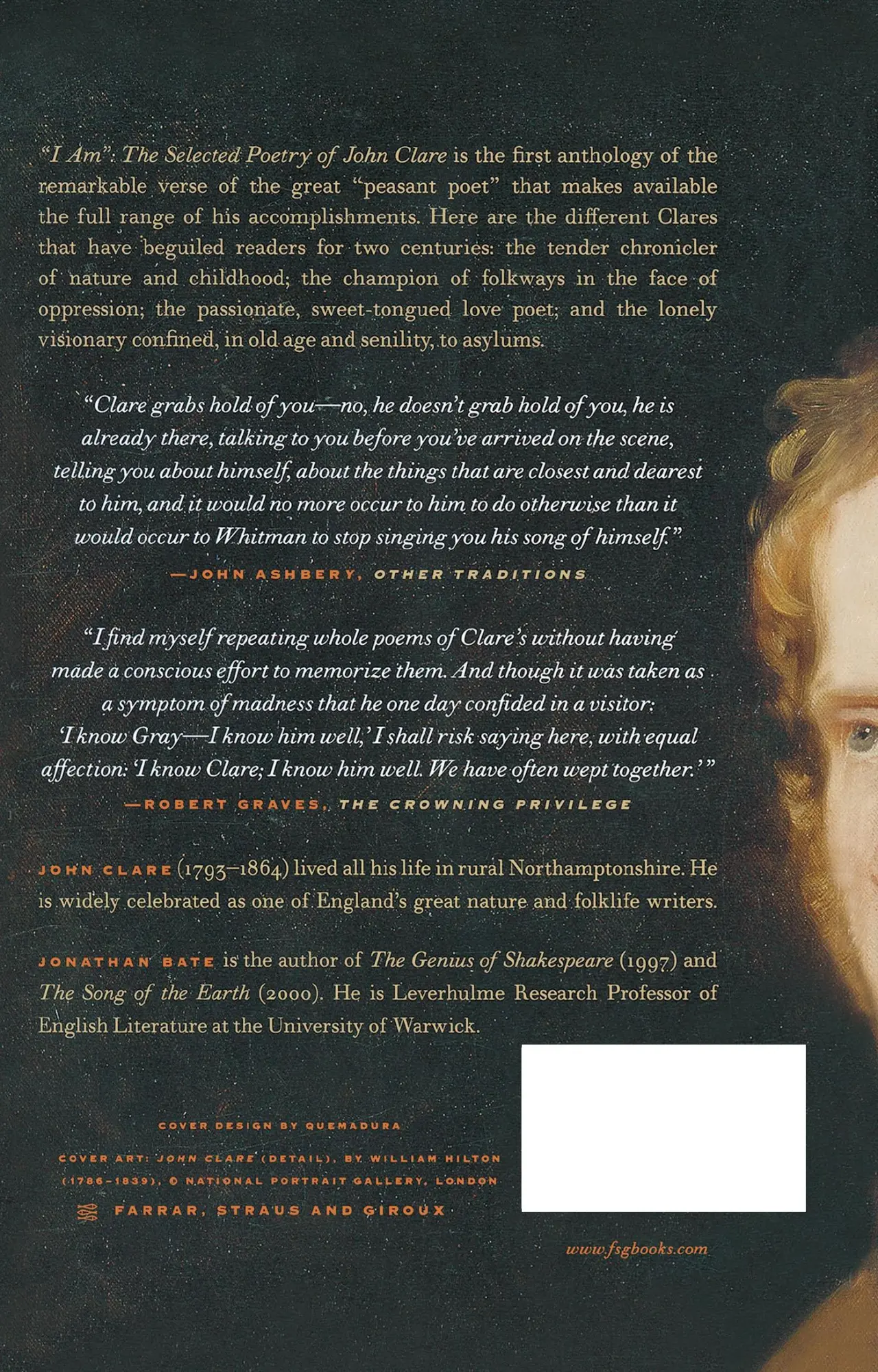 Rückseite: 9780374528690 | I Am | The Selected Poetry of John Clare | John Clare | Taschenbuch