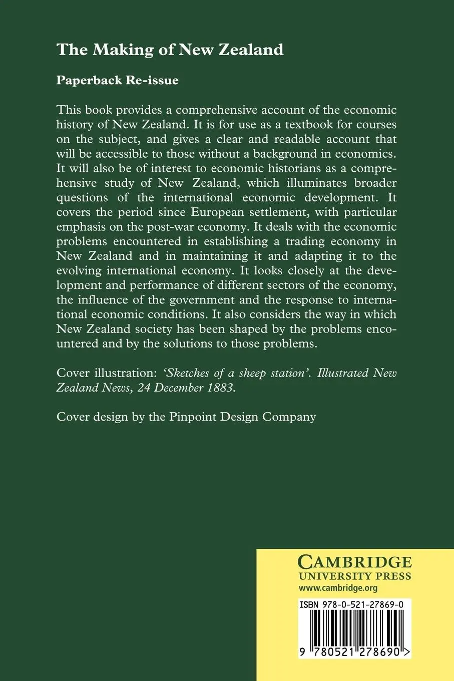 Rückseite: 9780521278690 | The Making of New Zealand | An Economic History | G. R. Hawke | Buch