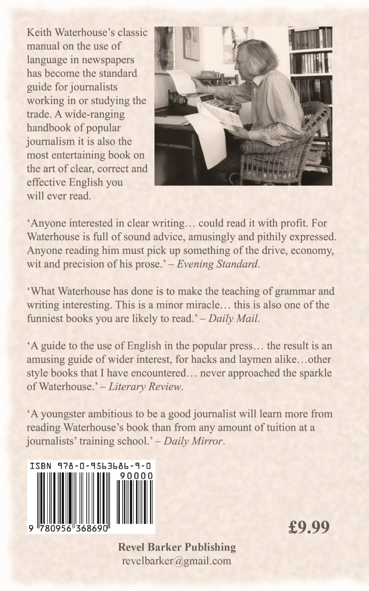 Rückseite: 9780956368690 | Waterhouse on Newspaper Style | Keith Waterhouse | Taschenbuch | 2010