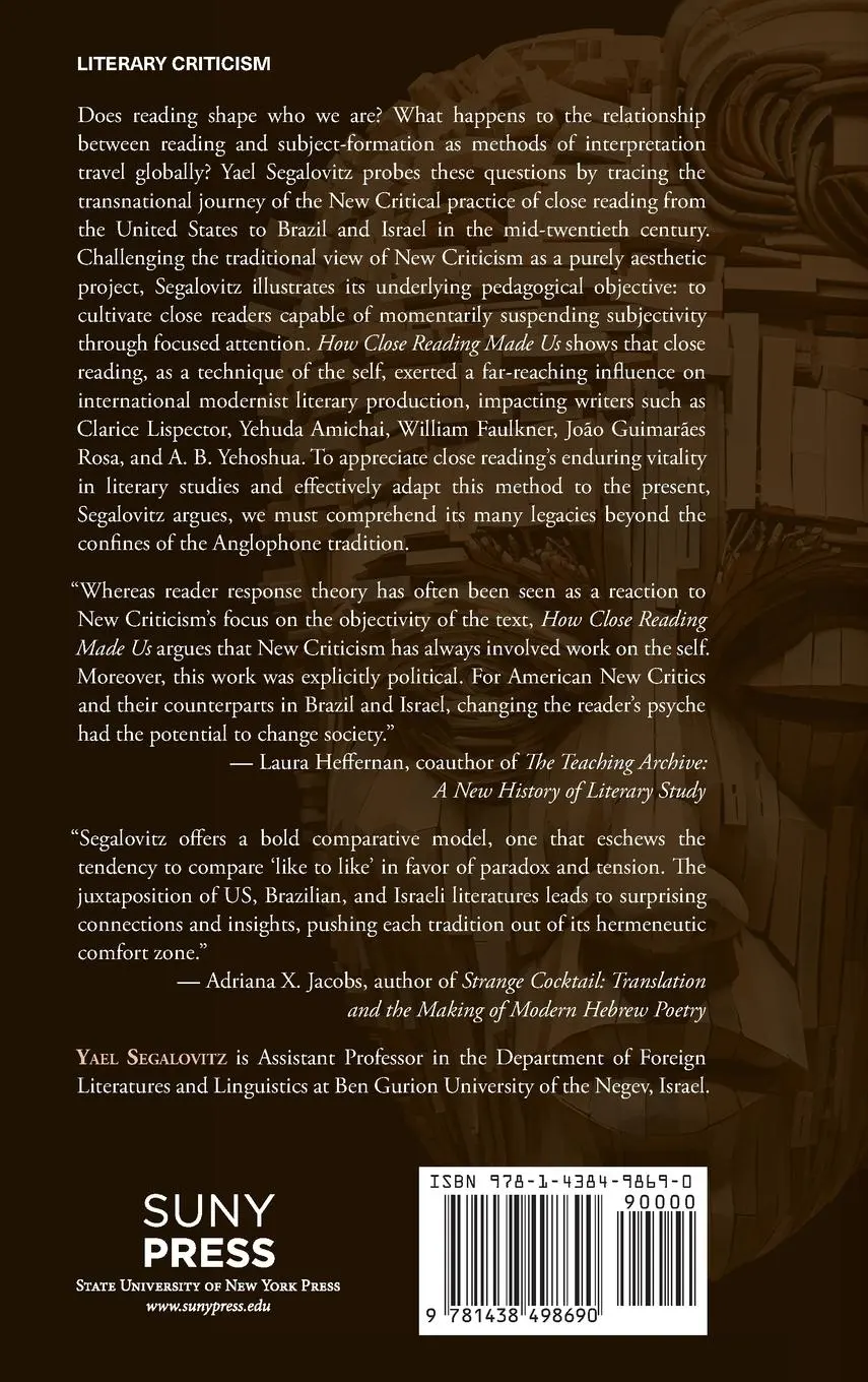 Rückseite: 9781438498690 | How Close Reading Made Us | Yael Segalovitz | Buch | Englisch | 2024